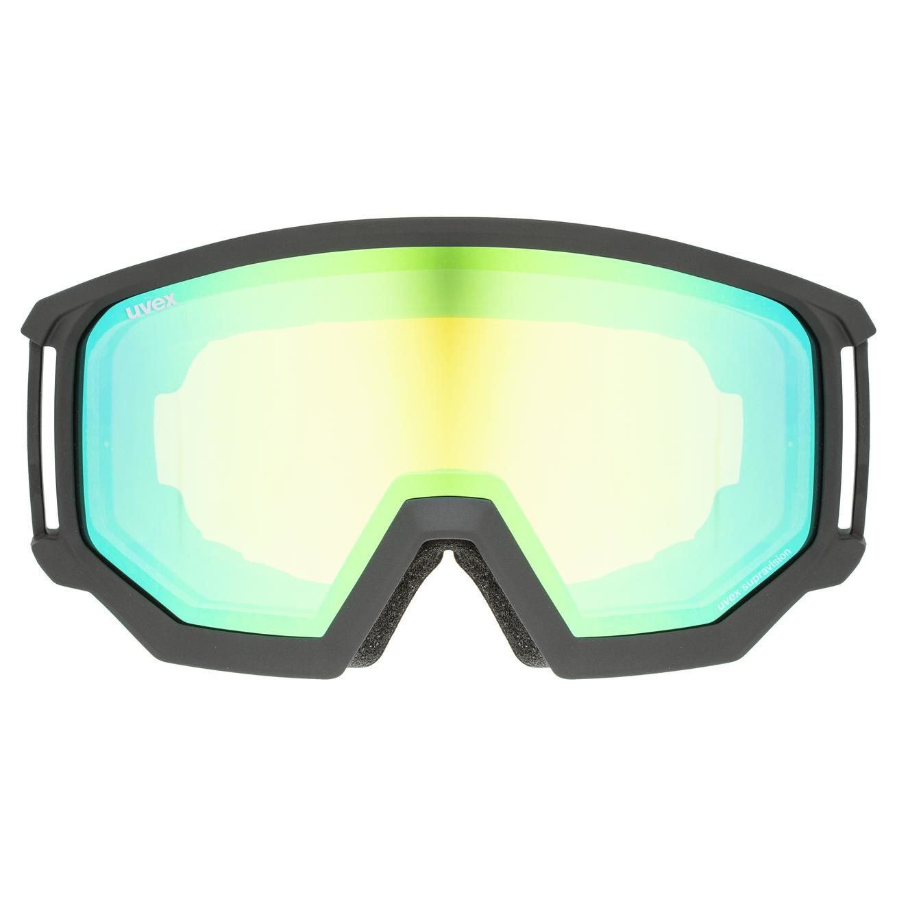 lyžiarske okuliare uvex athletic FM black mat/green S2