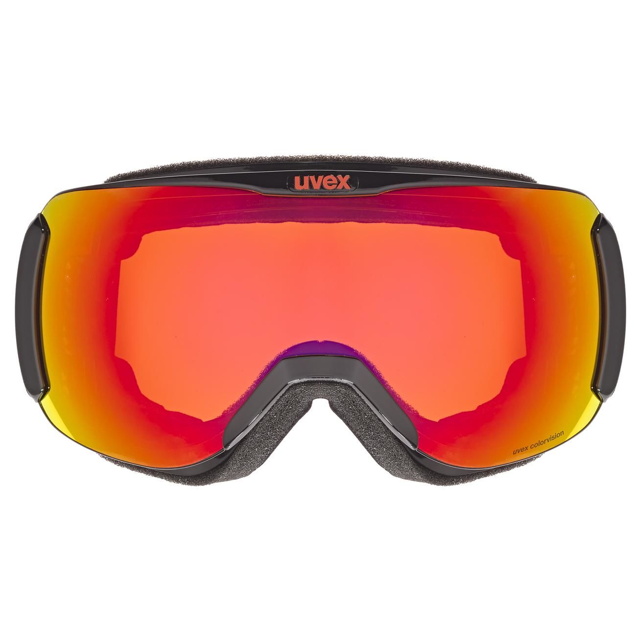 lyžiarske okuliare uvex downhill 2100 CV black shiny SL/scarlet-orange